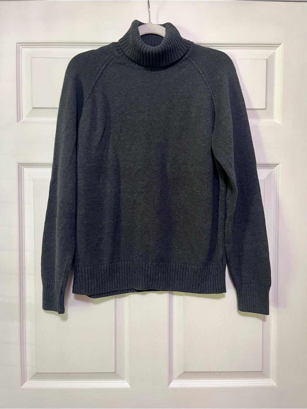 JEANNE PIERRE Charcoal Gray Chunky Turtleneck Sweater Size XL
